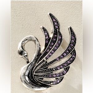 NWT FREE PEOPLE CRYSTAL SWAN BROOCH